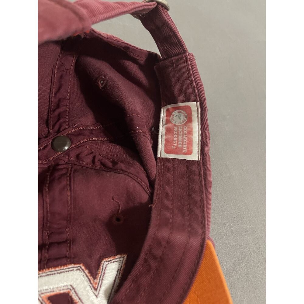 Signatures Official Virginia Tech Hokies Adjustable Hat Cap Maroon VT Logo - Picture 7 of 8